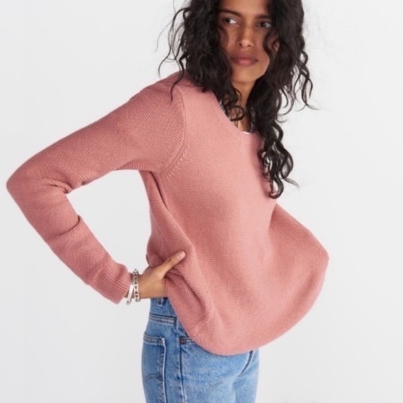 Madewell NWOT Riverside Texture Sweater in Pink - Picture 5 of 5